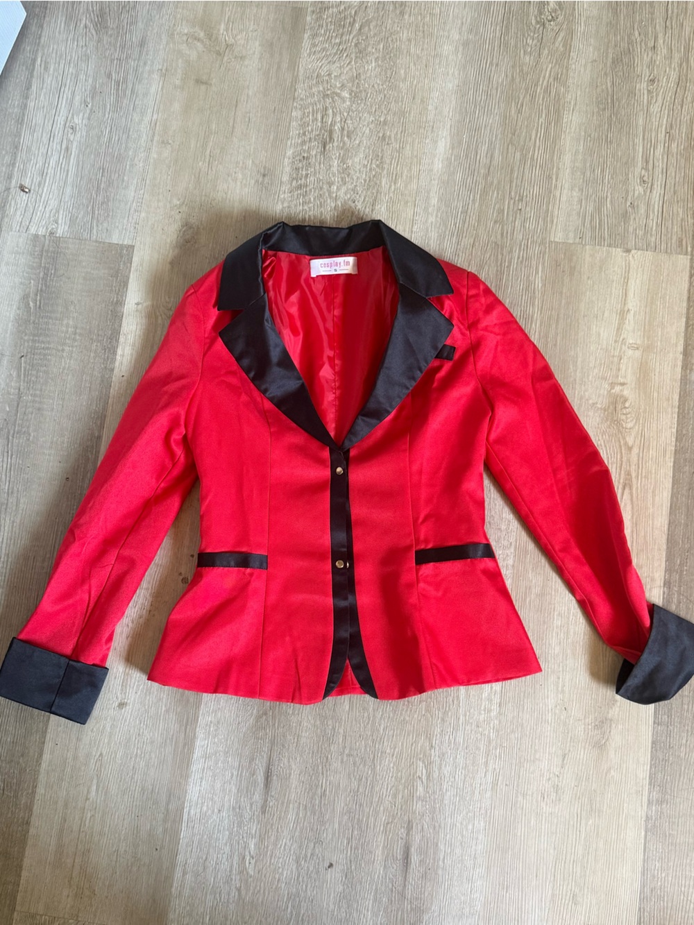 Women's Red Blazer with Black Trim